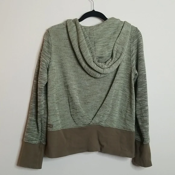💥Matilda Jane Lowland Marshes Green Moto Zip Knit Hooded Jacket M - Picture 6 of 6